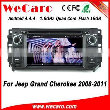 Wecaro WC-JC6235 Android 4.4.4 gps navigation 2 din for jeep grand cherokee car dvd player 2008 - 2011 mirror link