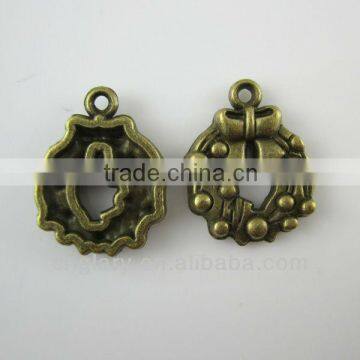 Antique bronze christmas garland,wreath charm