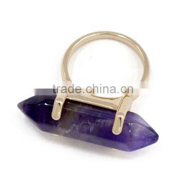 Wholesale Fashion Single Modena Bullet Stone Gold Jewelry Finger Ring photo-2