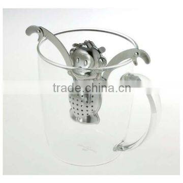 YangJiang Supplier Monkey Shaped Stainless Steel Tea Strainer photo-1