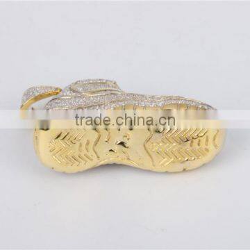 Fashion Jewelry 925 Sterling Silver Sport Jordan Shoe Hip Hop Men's Pendant photo-2