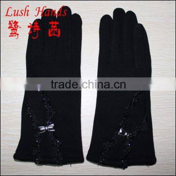 Cheap Fashion Woman Mirco Velvet Hand Gloves photo-2