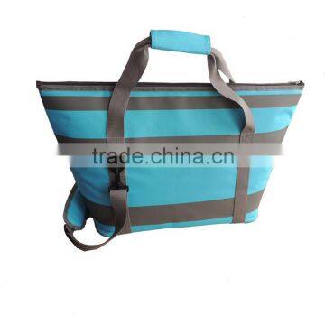Quality Chic Shopping Bag With Sky Blue Stripes photo-2