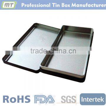 metal tin packaging with hinge lid for gift use