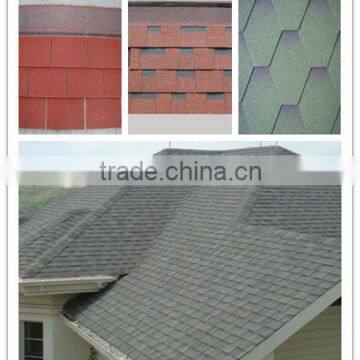 Sand coated bitumen asphalt shingle roofing tiles