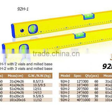 Cast aluminum magnetic spirit levels