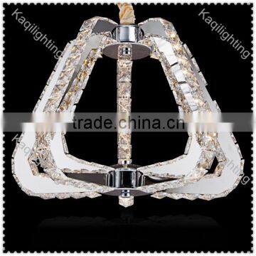 Contemporary Crystal Chandelier With Stainless Steel