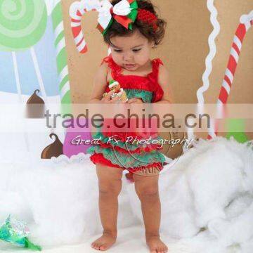 Lace baby romper