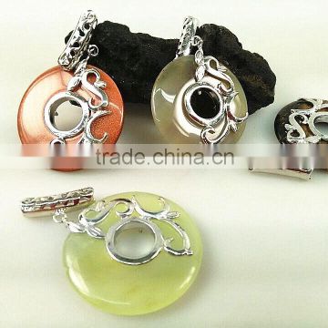 Donut pendant mixed stone wholesale