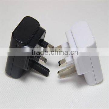 OEM BS 5v 500ma universal uk usb 3pin power adapter for huawei