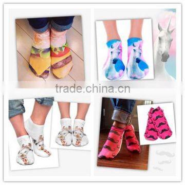 Red Hot Ankle Socks Soenjoy Cock High Quality 3d Full Print Colorful Ankle Socks Sports Unisex Custom Hot Sale Stretch Spandex photo-5