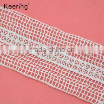 7cm width polyester sexy white lace trimming for women dress WLC-321                        
                                                                                Supplier's Choice