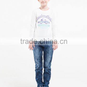 Girls Printed T Shirts , Children Long Sleeve T Shirt , China Clothing Factory