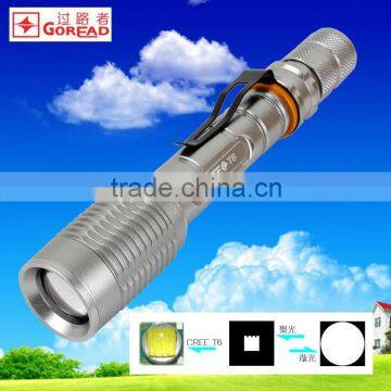 GOREAD Y7 aluminum Cobra type T6 flashlight focusable high bright pen light