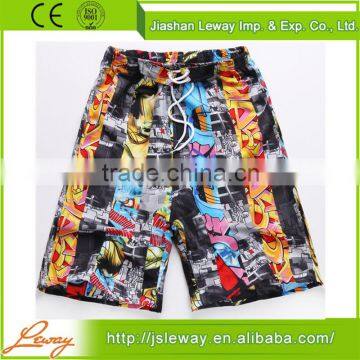 Custom print blank board beach shorts small quantity wholesale