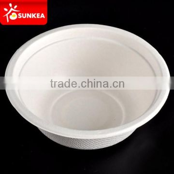 Environment-friendly biodegradable paper pulp bowl,disposable food grade pulp soup bowl