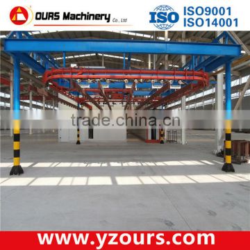 Power and free conveyor powder coating line for aluminum profile