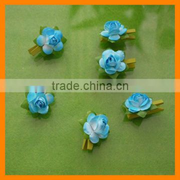 Wooden Peg With Paper Flower