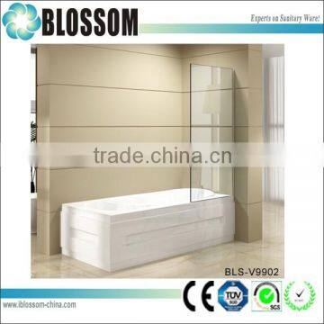 Simple design glass shower wall bathtub shower screen