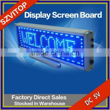 LED Badge Display Screen Desktop Welcome Board Number Screen Board High Brightness Blue Color Free Shipping Hot Eye-catching