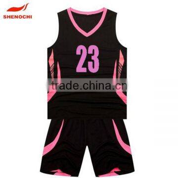 High Quality 100% Polyester 2015 Dri Fit Female Basketball Uniforms