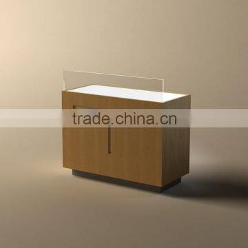 Wood Cell Phone Case Display Table Rack With Glass photo-2