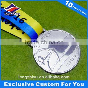 Professional custom silver plated darts metal medals for sale