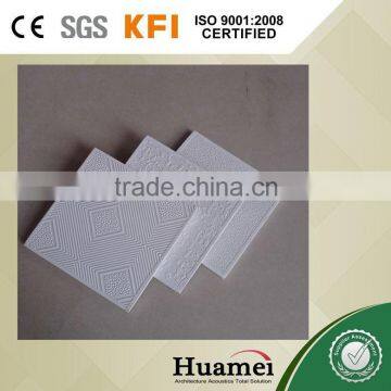 White pvc gypsum ceiling board size 595*595mm