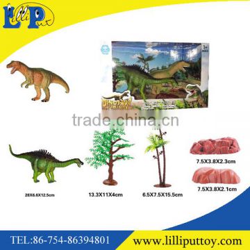 Dinosaur series toy set with trees and stones