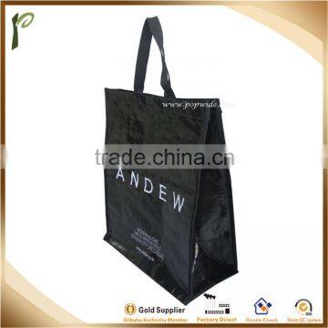 Popwide newest 2014 Oversized Black PP shopping bag, laminated shopping bag