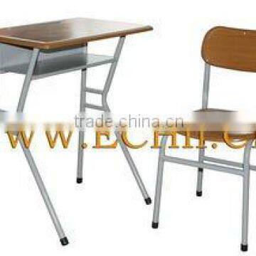 Durable comfortable metal school furniture desk and chair