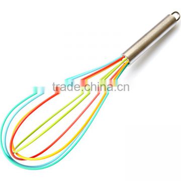 Silicone Whisk for Blending mixer blender whisk with S/S handle