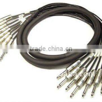 16' 8 CHANNEL 1/4 TS TO 1/4 TS SNAKE CABLE 6 FT XLR cable