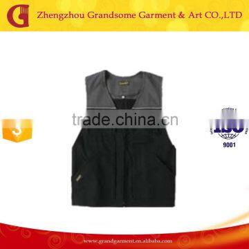 Cheap Wholesale OEM Service Custom Contrast Color Sleeveless Work Vest