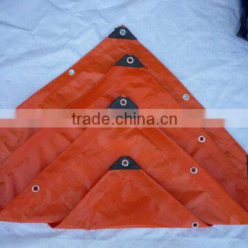 TARPAULIN WARTERPROOF FABRIC High Denstiy Polyethylene Two Side Lamination Striped Hem pp Rope in Hem Reinforced Heat-seal Edge photo-3