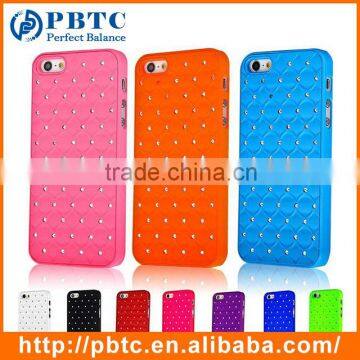 Set Screen Protector Stylus And Case For Iphone 5 , Hard Plastic Bling Diamond Case For Iphone5