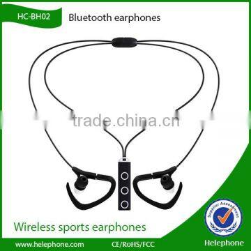 bluetooth wireless earphone Sweatproof Sport Stereo Headphone Secure Ear Hook hand free Design for iphone earphone
