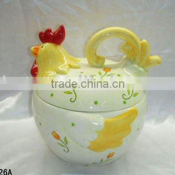 ceramic easter chicken large ceramic jar