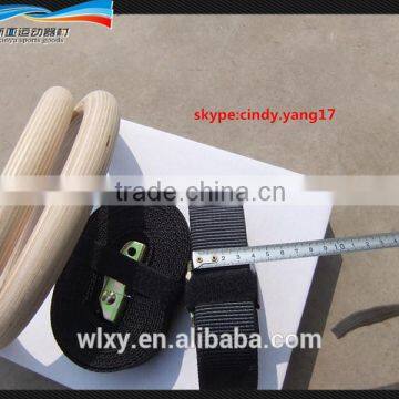 Hot Selling Wooden Gym Gymnastic Ring With Strap