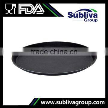 Professional 11 Inch Fiberglass Non Slip Round Seving Tray