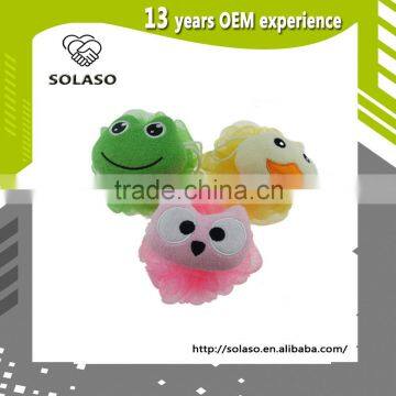 Cartoon exfoliating bath mesh sponge shower ball wash scrubberSLS006-01