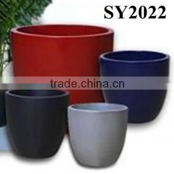 Indoor custom color small fiberglass planter pot