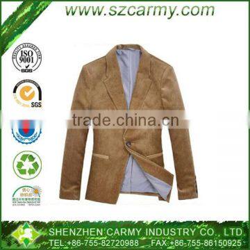 Fashion Slim Fit Single Breasted Corduroy Jacket with Matching Lining