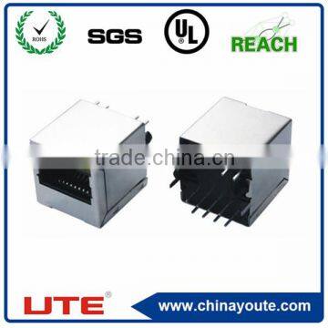 RJ45 connector straight angle full shielded telephone socket