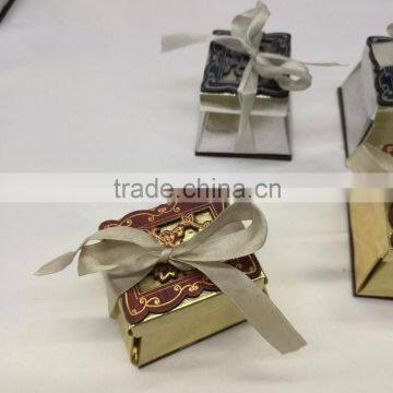 Factory Direct Sale Exquisite Arabic Stamping Wooden Candy Box/baby Carriage Favor Boxes photo-3