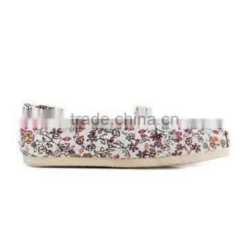 Beautiful Floral Painting Canvas Flat Shoes Eva Outsole Women Slip on Shoes