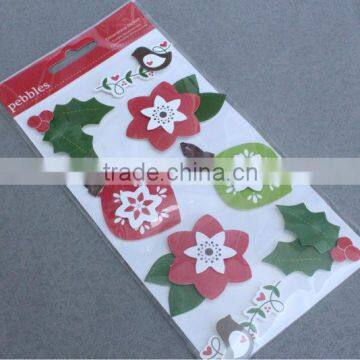 Handmade layer stickers 3D flower layer stickers