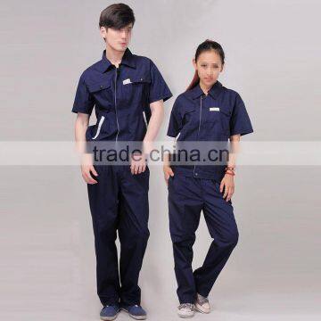 Custom made working clothes unisex industrial wearing workwear fabric 100% with OEM log for wholesale top quality