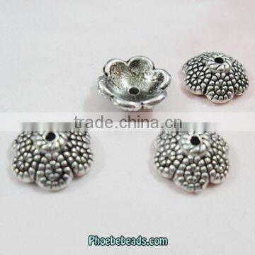 Wholesale 12mm Unique Flower Design Metal Bead For Jewelry Making PB-BC025