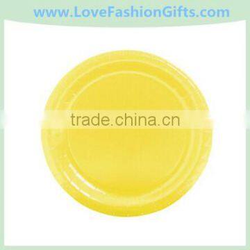 Round Mimosa Yellow Dinner Plates